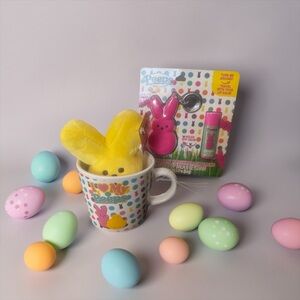 Peeps Mug Gift Set with Yellow Plush Peep & Pink Keychain NWT